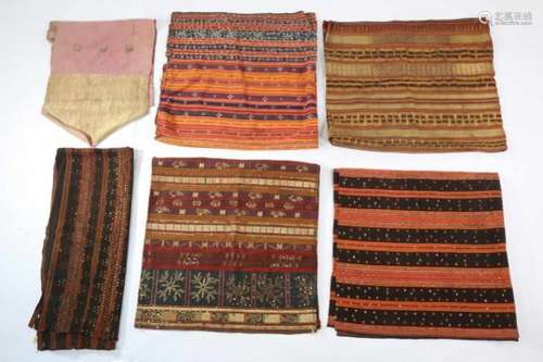 Indonesia, Sumatra, a collection of thirteen various Palembang tapissome damaged, worn or faded,