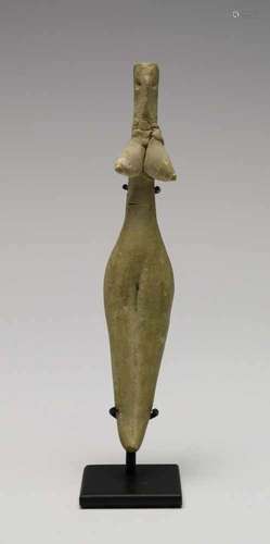 Indus Valei, Pakistan, Mehrgarh, 3000-2400 BC., terracotta idolin an highly stylized form of a