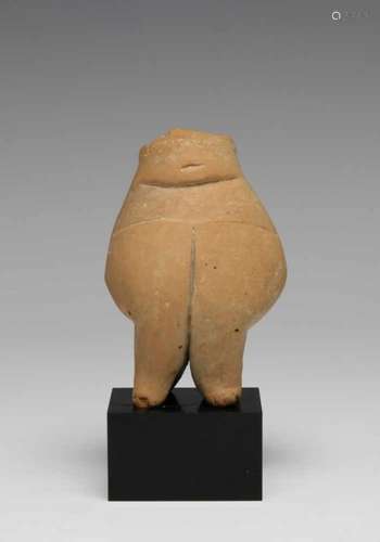 Middle East, terracotta fragment of an Idol, ca. 2nd Mill BC.,in the form of a anthropomorphic