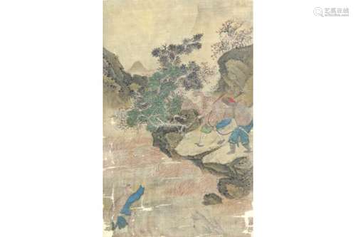 A Japanese picture of Shono in the Upright Tokaido series; together with three Chinese, or other