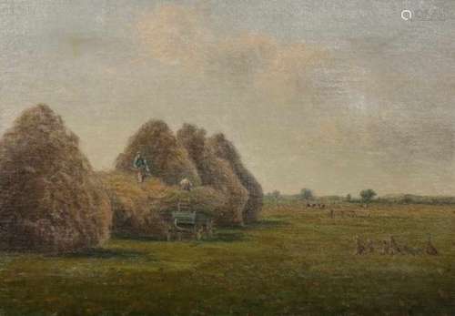 Hollandse school, ca. 1900'Vlashoopen'; doek; 35 x 52 cm.; ongesigneerd; 1200