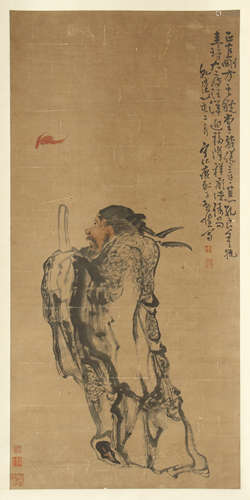 CHINESE SCROLL PAINTING OF FIGURE