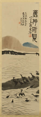 CHINESE SCROLL PAINTING OF LAKEVIEWS