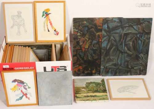 Tom Lenders (1942-2019)Collectie tekeningen, collages en etsplaten; Tom Lenders, Amsterdam; ds120