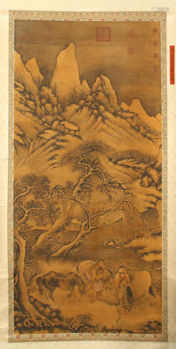 CHINESE SCROLL PAINTING OF MOUNTAIN VIEWS