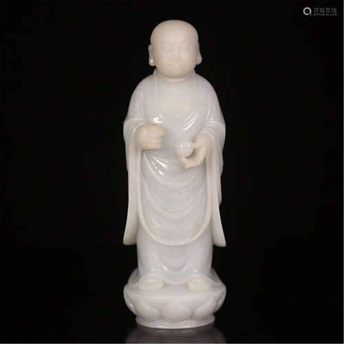 CHINESE JADEITE STANDING BUDDHA