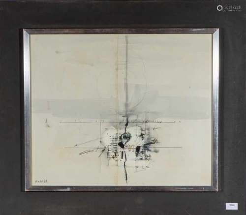 Shlomo Koren (1932-2013)Zonder titel; gemengde techniek op papier op doek; 50 x 60 cm.; gesign. l.