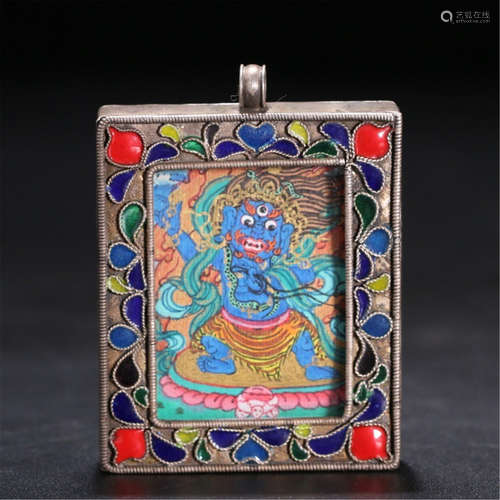 TIBETAN BRONZE COLOR PAINTED BUDDHA