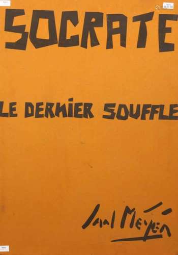 Jan Meijer (1927-1995)'Socrate, le dernier souffle'; serie van 12 litho's (carborundum) in map; 90 x