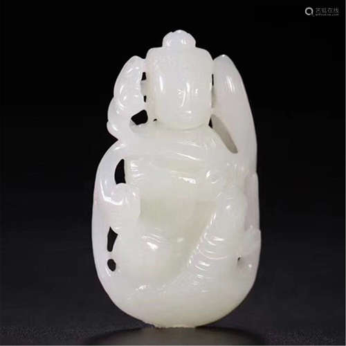 CHINESE WHITE JADE GUANYIN