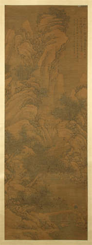 CHINESE SCROLL PAINTING OF MOUNTAIN VIEWS