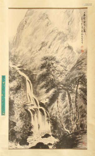 CHINESE SCROLL PAINTING OF MOUNTAIN VIEWS