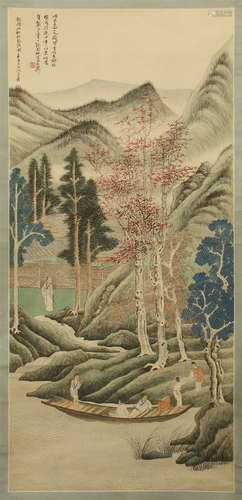 CHINESE SCROLL PAINTING OF MOUNTAIN VIEWS