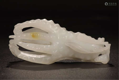 CHINESE WHITE JADE BUDDHA HAND