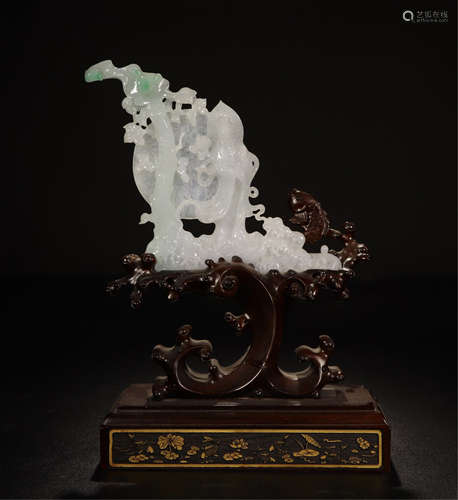 CHINESE JADEITE STANDING GUANYIN