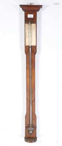 Stickbarometer, Empire,op mahoniehouten plank; h. 97 cm.; 1900