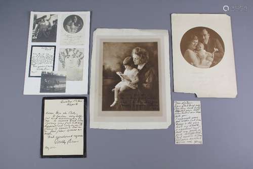 Enrico Caruso (Italian, 1937-1921) Sepia Photograph, depicting  the Caruso family, as taken by C