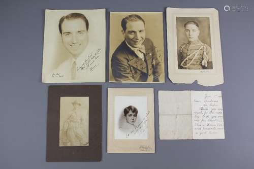 Enrico (Mimmi) Caruso Junior (1904-1987) son of the Italian Tenor Signed Sepia Photographs