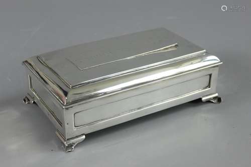 A Silver Cigarette Box, approx 20 x 12 x 5 cms