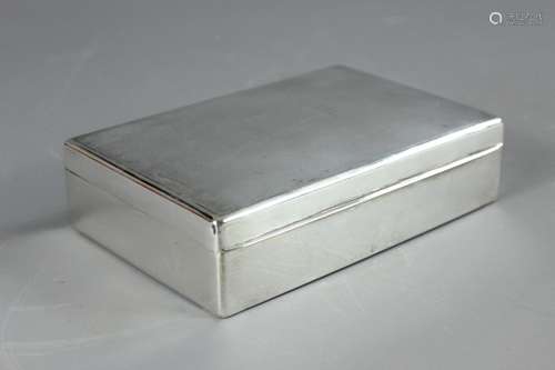 Antique Silver Double Cigarette Box, approx 17 x 11 x 4 cms