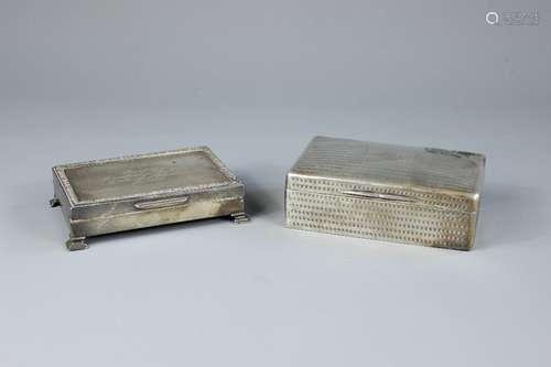 Two Silver Cigarette Boxes