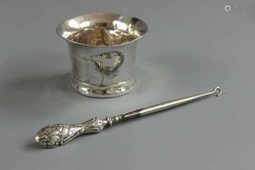 Antique Silver Beaker, approx 9 x 6