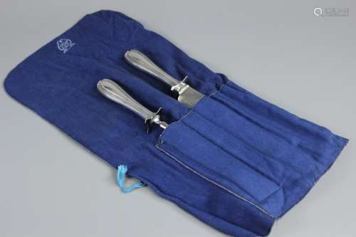 A Roden Sterling 925 Silver Carving Set; comprising carving knife and fork