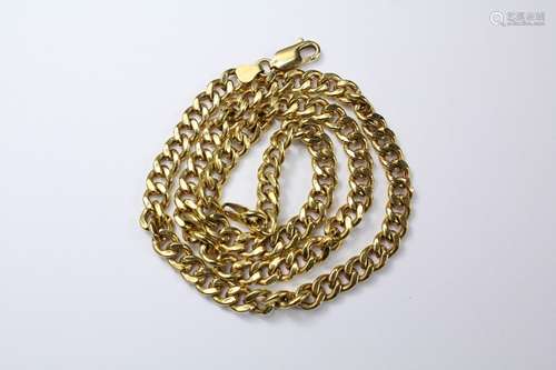 An 18ct Gold Necklace, the necklace approx 44 cms l, approx 19