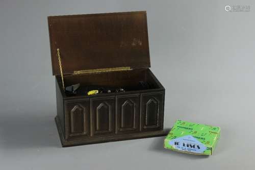 A Swiss Thorens Music Box, together with a small quantity of discs, including Edelweiss