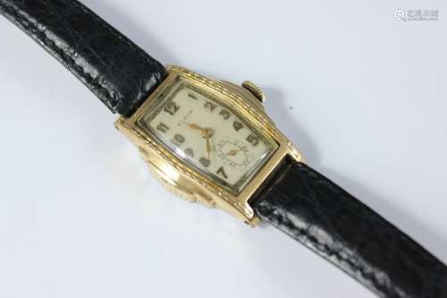 A Lady's White Bulova Vintage Cocktail Wrist Watch; the watch having silver numeric dial, case nr 5192737