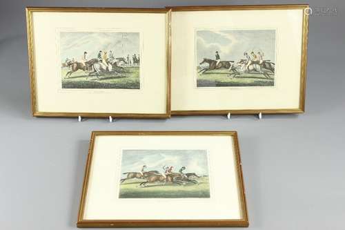 After Samuel Howitt Racing Prints, this lot comprises of Plate 1, 2 and 4, approx 19 x 13