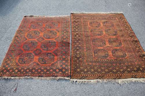 Two 20th Century Woollen Tribal Carpets