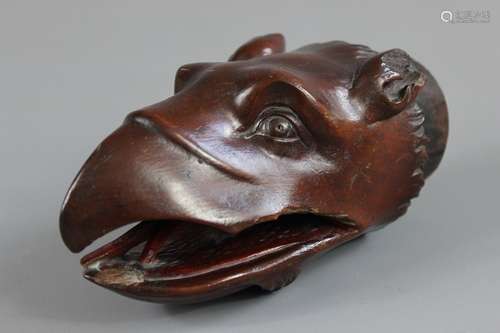 Antique Carved Griffin Head, the griffin head measures approx 11 x 18 cms, believed to be a hand-rest from a large chair