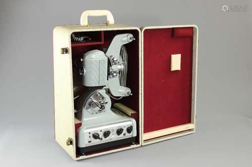 A CIRSE Italian 8mm Projector; the projector with sound complete with carry case and loud speaker