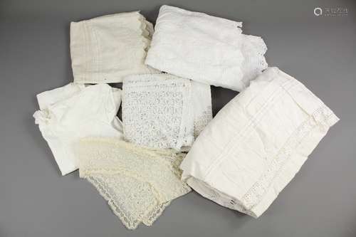 A Quantity of Early 19th Century French Lace Garments; the garments including a hand-made blouse, childs petticoat and collars