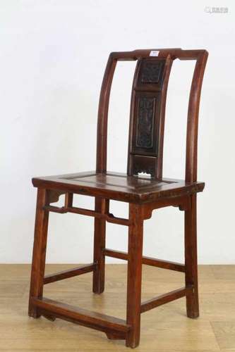 China, hardhouten Hat chair, ca. 1900,de gestoken panelen versierd met o.a. bloemen in vaas; [1]120