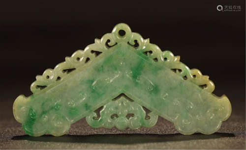 CHINESE JADEITE QIN PLAQUE