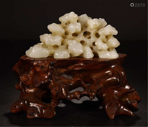 CHINESE WHITE JADE SCHOLAR ROCK