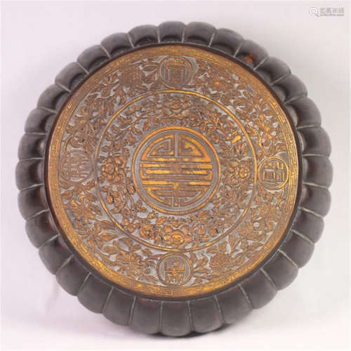 CHINESE AGALWOOD LIDDED ROUND BOX