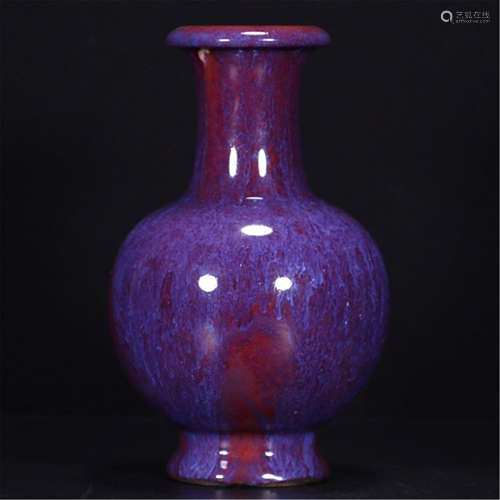 CHINESE PORCELAIN JUN WARE RED GLAZE VASE