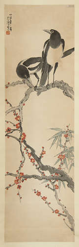 CHINESE SCROLL PAINTING OF BIRD AND FLOWER