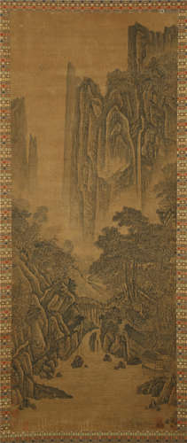 CHINESE SCROLL PAINTING OF MOUNTAIN VIEWS