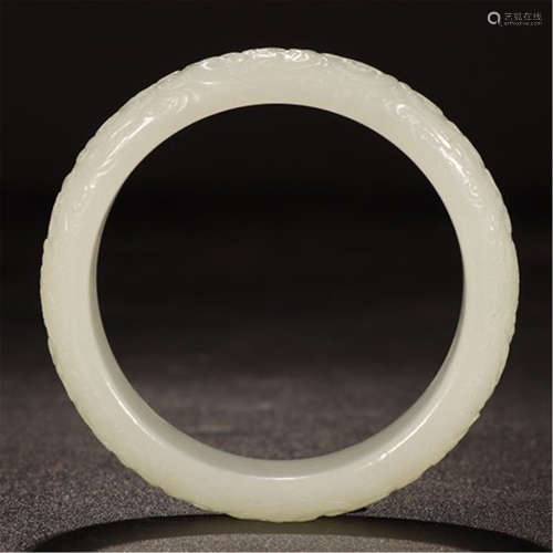 CHINESE WHITE JADE BANGLE