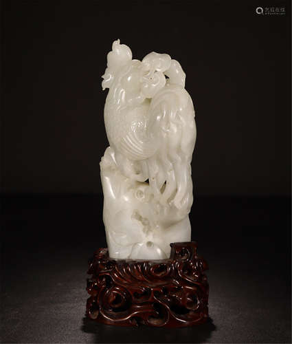 CHINESE WHITE JADE BUDDHA HAND TABLE ITEM