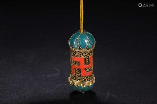 A Chinese Gilt Silver Pendant