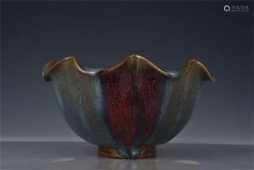 A Chinese Flambe Glazed Porcelain Bowl