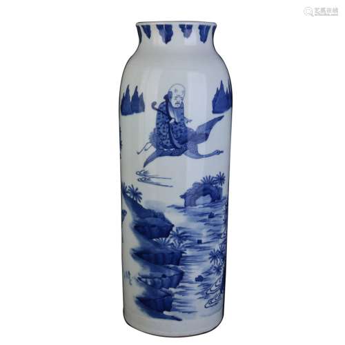 A Chinese Blue and White Porcelain Vase