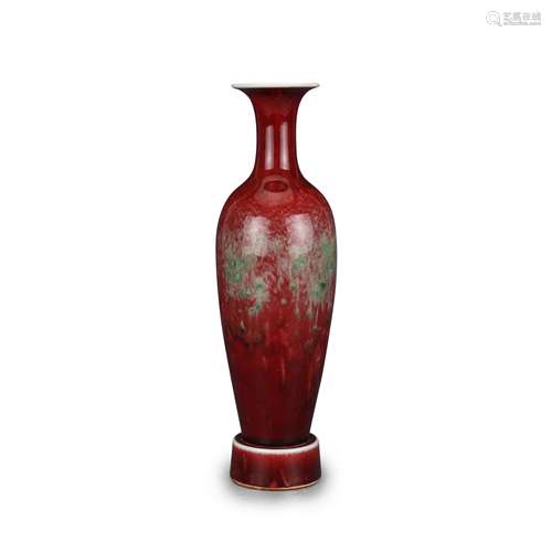 A Chinese Red Glazed Porcelain Vase