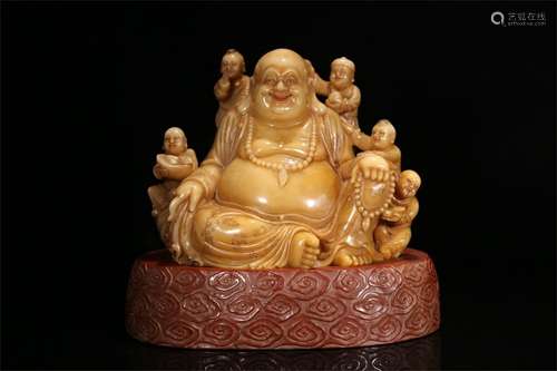 A Chinese Carved Soap Stone Decoration