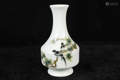 A Chinese Famille-Rose Porcelain Vase